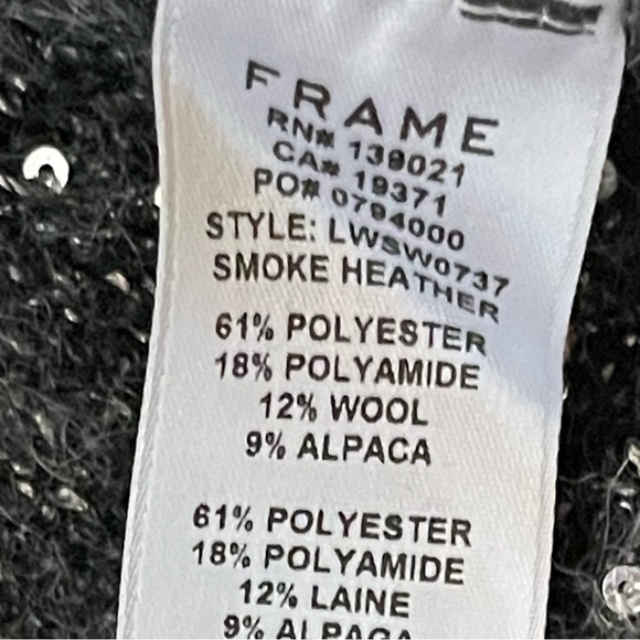 FRAME Sequin Sweater Smoke Heather - Picture 7 of 10
